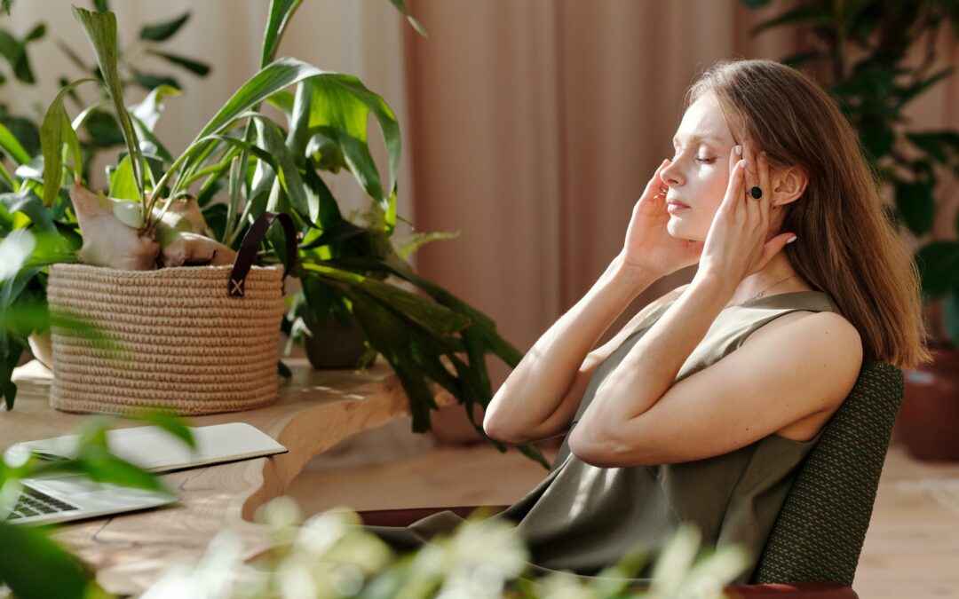 woman with headache